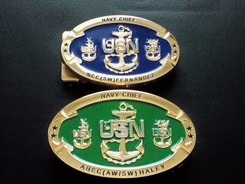 Navy Chief, Navy Pride Custom Buckles